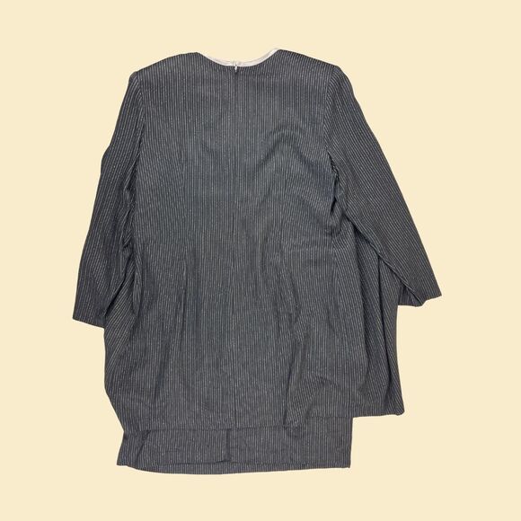 70s black & silver dress w/ built-in jacket by Perceptions by Irene B, size 16 - Picture 8 of 9